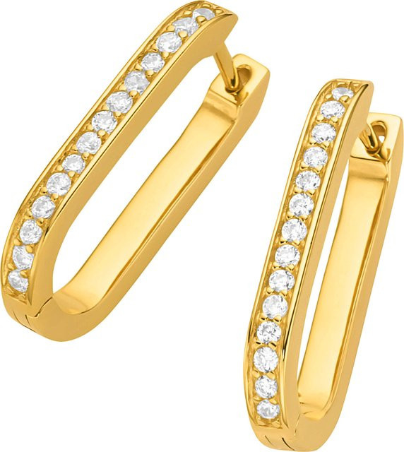 Giorgio Martello Milano Creolen, 925 Silber, Zirkonia, Unisex - Bild 1