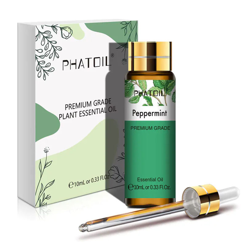 PHATOIL Pfefferminz Ätherisches Öl zur Aromatherapie in braunen Glasflaschen, erfrischend für Diffusor, Massage und Kerzenherstellung, 10 ml, 30 ml oder 100 ml - Bild 2