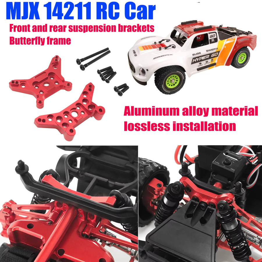 MJX Metall Upgrade RC Auto Vorne und Hinten Suspension Halterung Schmetterling Rahmen Teile, Fit Für MJX 1/14 14211 Fernbedienung Auto - Bild 2