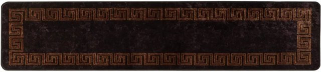vidaXL Teppichläufer MARSA Schwarz, modern und rutschfest, B/T: 80 x 400 cm, Polyester - Bild 1