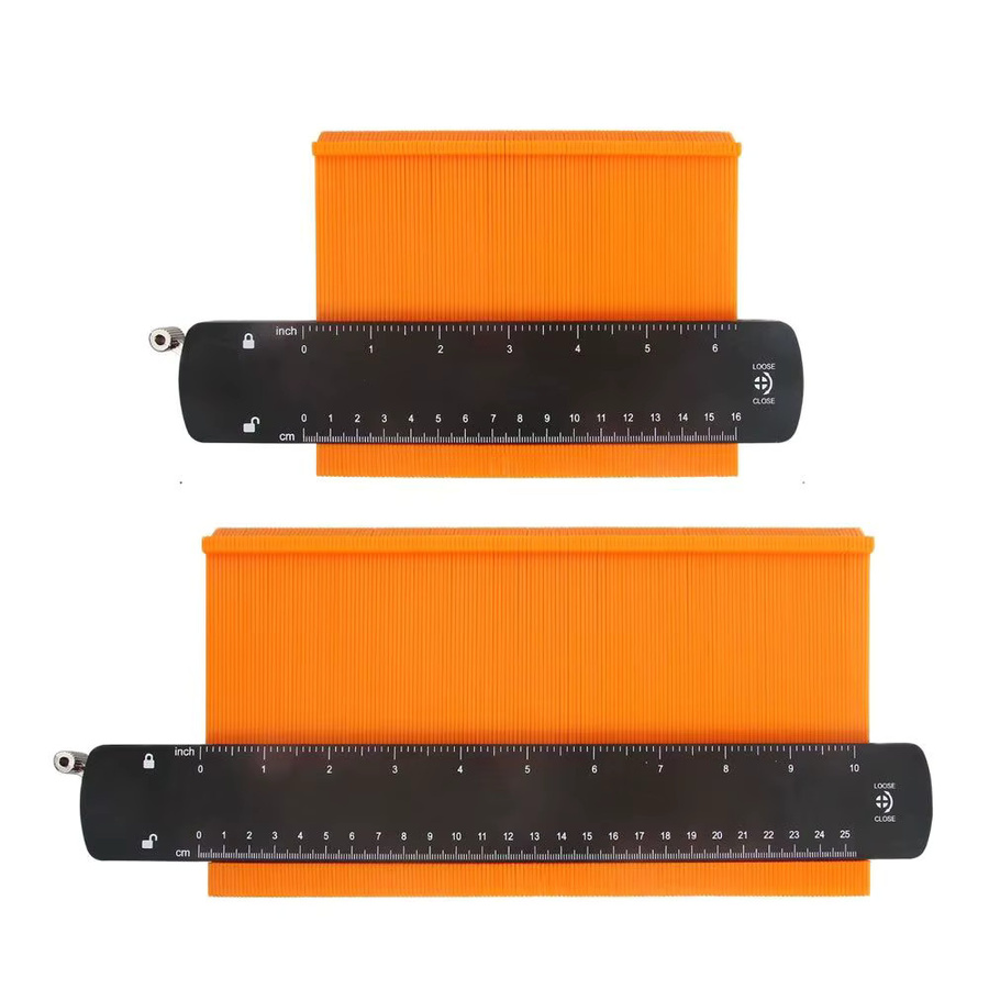 Binoax Konturenlehre-Duplikator mit Schloss in Orange, 6/10 Zoll Profilform als Kopierwerkzeug-Vorlage für gebogene Formen - Bild 2