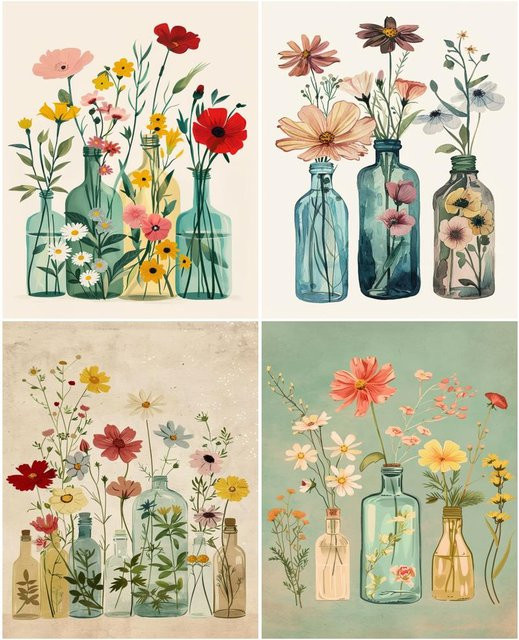 GATYZTORY Malen nach Zahlen, Blumen, Wandkunstbild, ab 14 Jahren - Bild 1