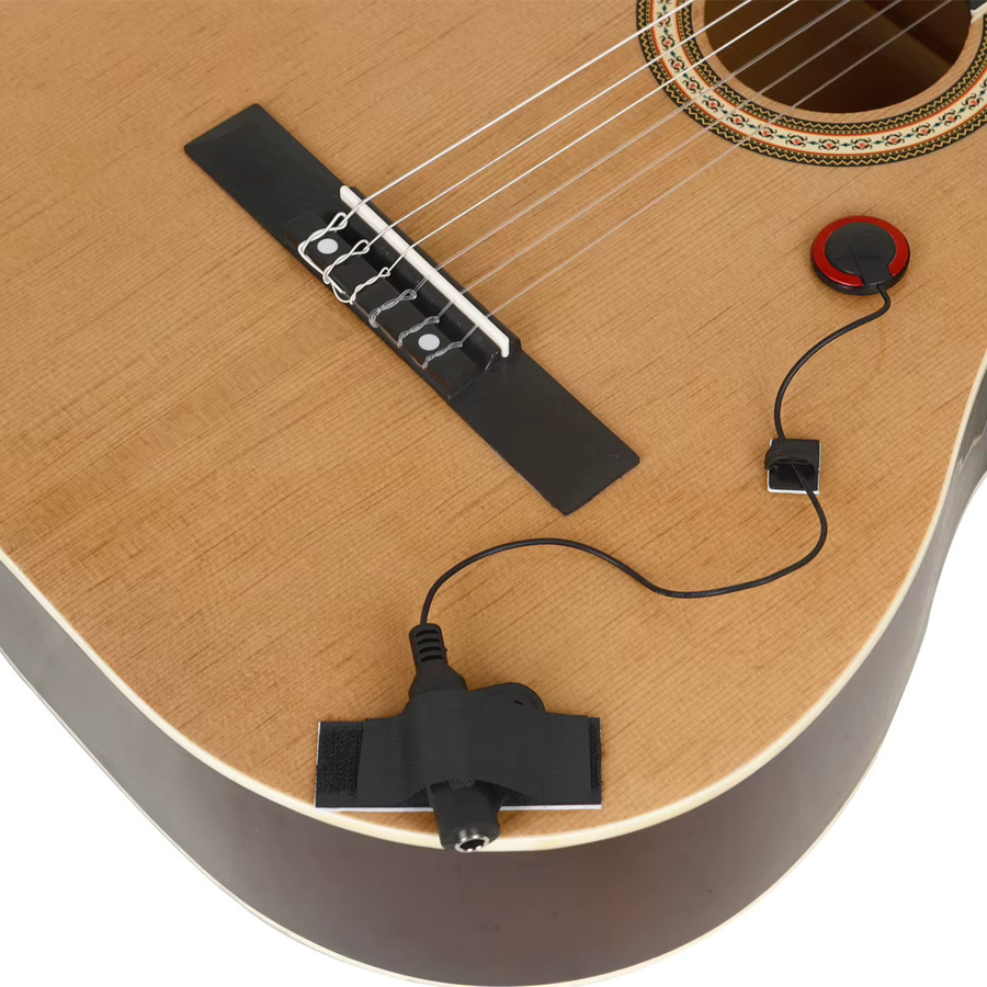IRIN T-11 Piezo Kontakt Mikrofon Pickup für Violine, Banjo, Mandoline und Ukulele, Schwarz, 6,35mm Anschluss - Bild 2