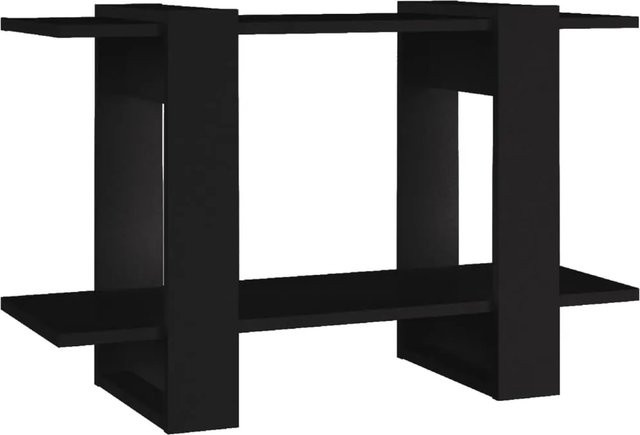 vidaXL Bücherregal und Raumteiler in Schwarz, B/T/H: 80 x 30 x 51 cm - Bild 1
