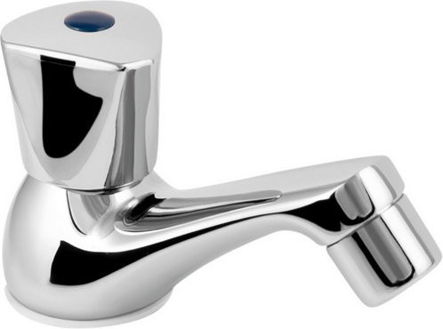WELLWATER Wasserhahn für das Badezimmer aus Messing, verchromt in Silber, wassersparend mit zwei Griffen - Bild 1