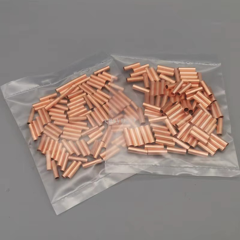 100 Stück Kupfer-Verbindungsrohr Set in Gold, Drahtverbinder für die direkte Zwischenverbindung von 1,5 mm bis 6 mm, kaltgepresst - Bild 2