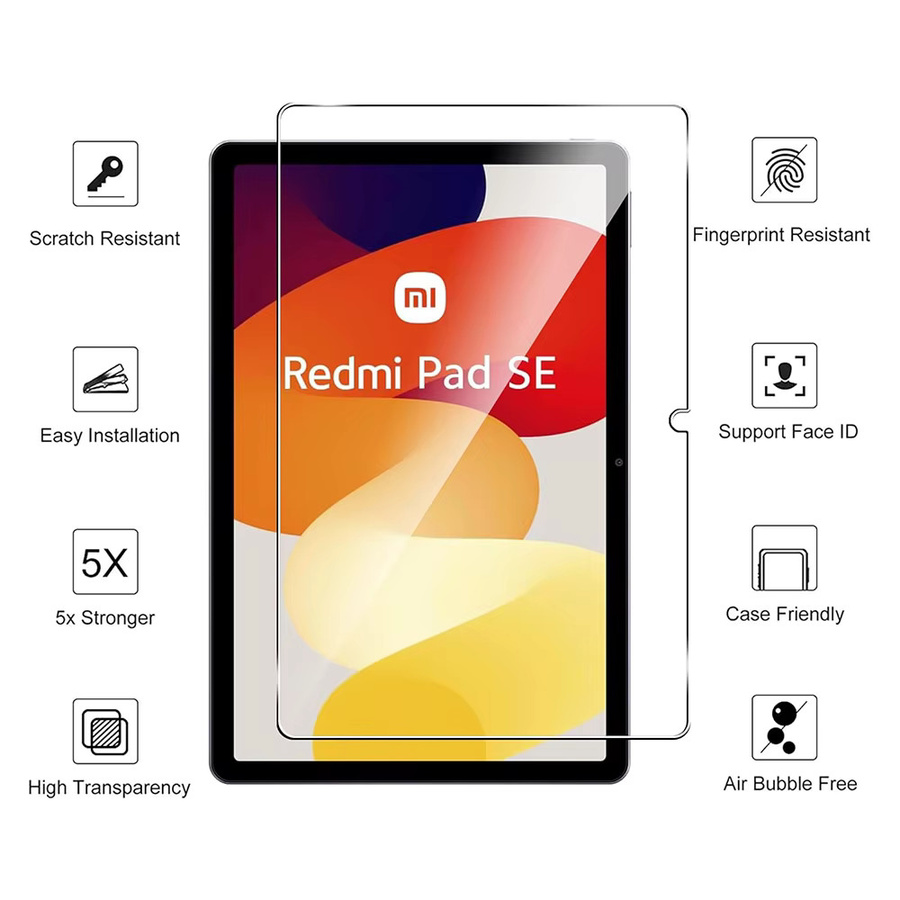 Xiaomi Redmi Pad SE Displayschutzfolie aus gehärtetem Glas, transparent, 11 Zoll - Bild 3