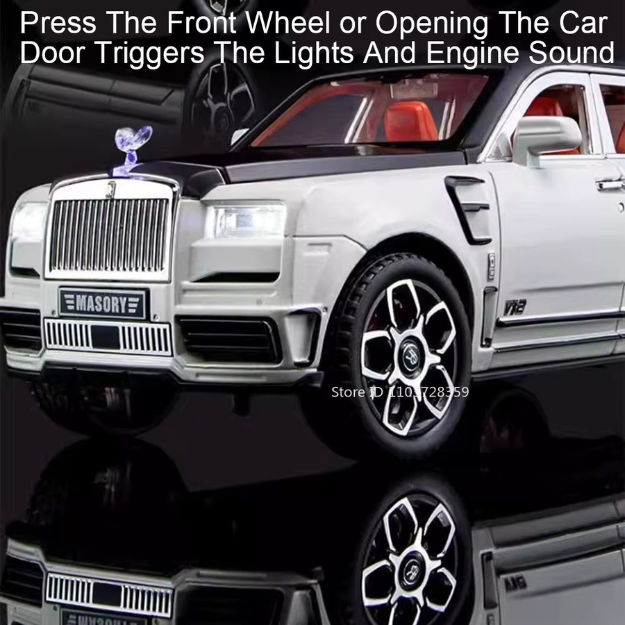 MAKEDA Rolls-royce Cullinan Mansory Cars, Modell Spielzeug, 1:24, Metall, mit Licht und Sound - Bild 3