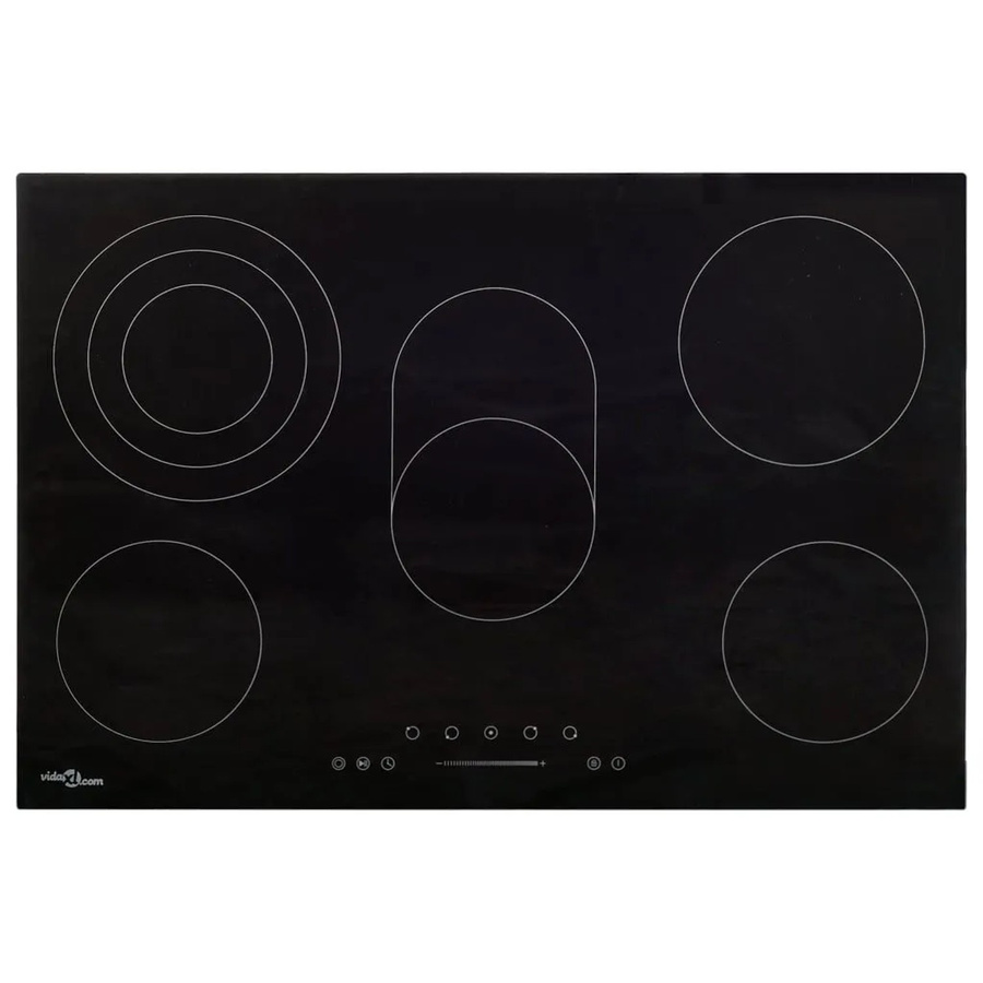 vidaXL Glaskeramik-Kochfeld in Schwarz mit 5 Platten, Touch Control und 8500 W, Breite: 90 cm - Bild 2