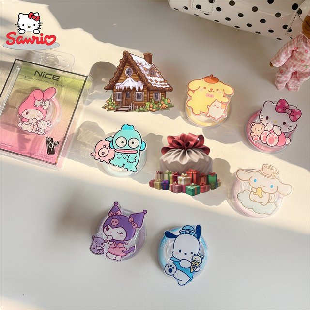 Sanrio Magnetischer Handyhalter mit Hello Kitty, Kuromi, Pochacco und Melody als niedlicher Cartoon-Griffhalter für deine iPhone-Hülle - Bild 1
