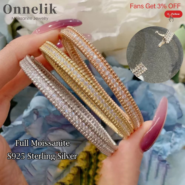 Onnelik D Armreif, 925 Silber, Bicolor, Diamant, Damen - Bild 1