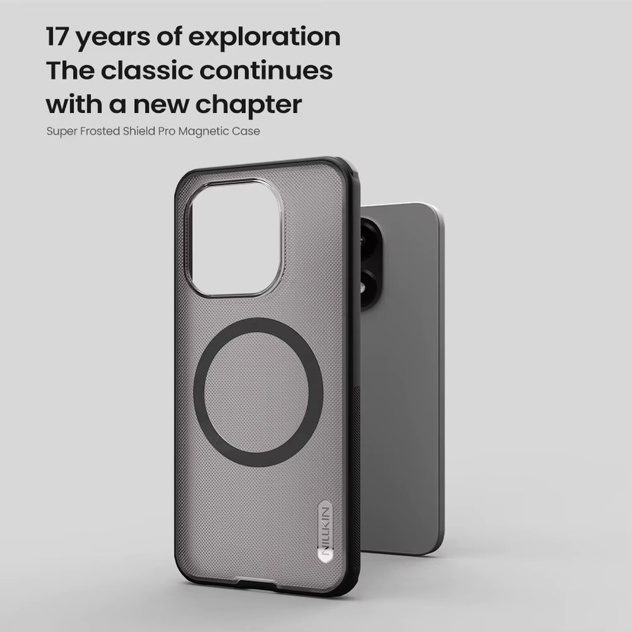 Nillkin Magnetische Super Frosted Shield Pro Handyhülle für Xiaomi 15T Pro und Mi 15T in Transparent, Stoßfeste Rückabdeckung mit Anti-Fingerabdruck-Schutz - Bild 2