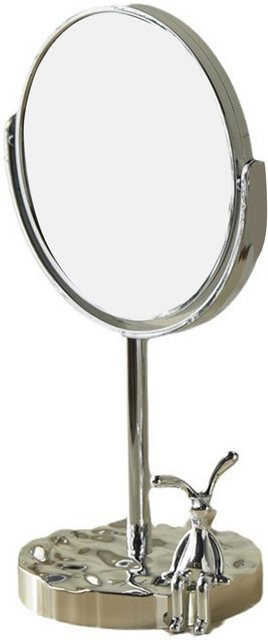 Runder Tischspiegel mit Vergrößerung von KeepHealthy in Silber aus Metall und Glas - Bild 1