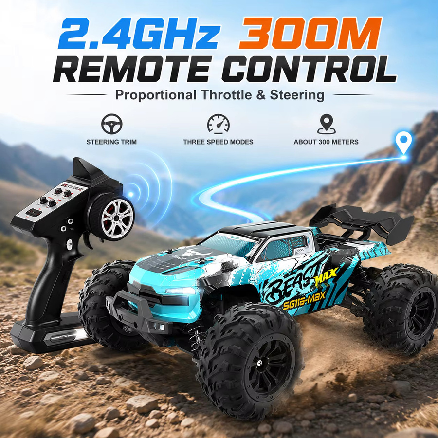 ZNLYRION SG116-MAX Bür Bürstenloser RC-Wagen, Offroad-Truck, 1:16 Maßstab, Metallstruktur, LED-Licht - Bild 2