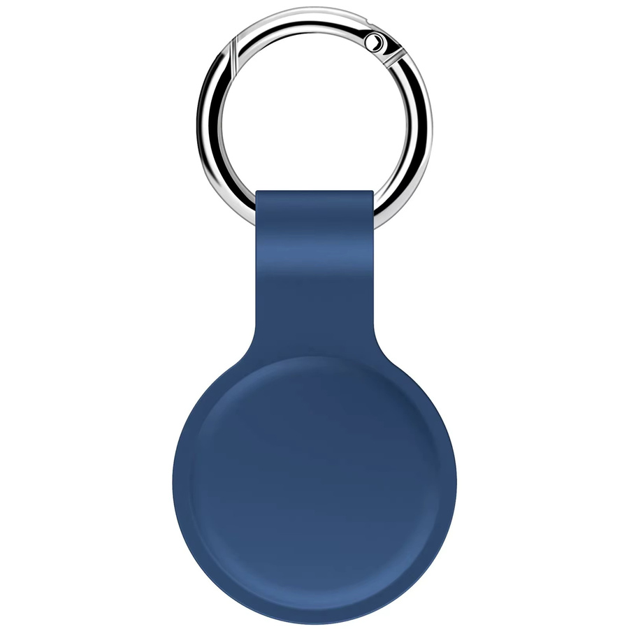 Apple AirTag Schutzhülle aus flüssigem Silikon mit Schlüsselanhänger in Schwarz - Bild 3