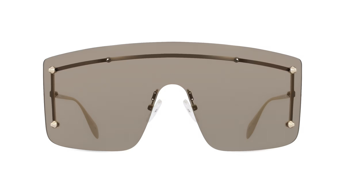 Alexander McQueen AM0412S Sonnenbrille, Vollrand, Kunststoff, Unisex, gold - Bild 1