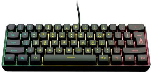 Surefire Gaming KingPin X1 USB Gaming-Tastatur, kabelgebunden, QWERTY US-Englisch, Schwarz, beleuchtet mit Multimediatasten - Bild 1