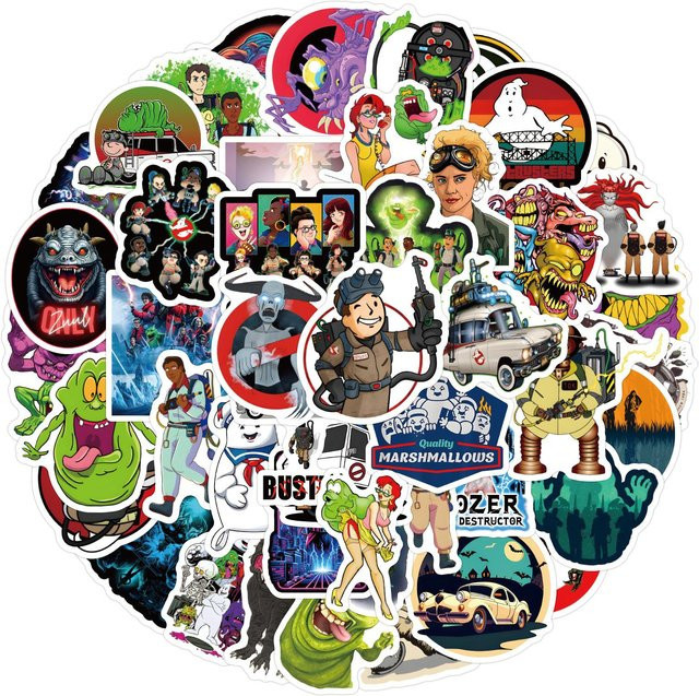 60 Ghostbusters Graffiti Aufkleber Set in Multicolour für Notizbücher und Koffer - Bild 1