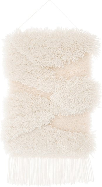 Rico Design Hooki Hooki Knüpfset Wandbehang mit weißer Landschaft aus Textil und Holz, Breite: 40 cm, Höhe: 30 cm - Bild 1