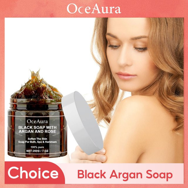 OceAura Körperpeeling-Creme, Schwarz, für unreine Haut/Akne, Unisex - Bild 1