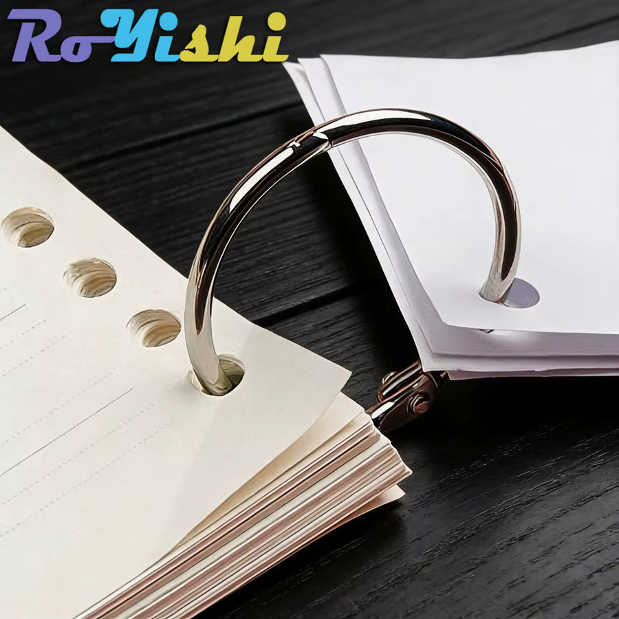 RoYishi Metall-Binderinge in Silber für Loseblatt-Bücher, Scrapbooks und Bastelarbeiten - Bild 3