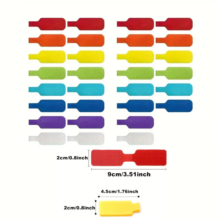 DUTRIEUX Wiederverwendbare wasserdichte Kabeletiketten in Multicolor als farbcodierte Organizer-Gurte für Datenladekabel - Bild 4