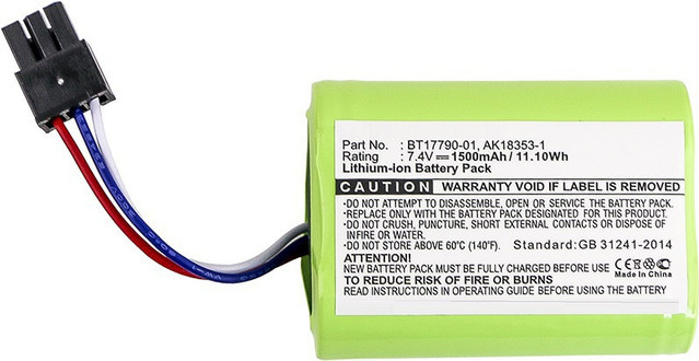 CoreParts Li-Ion Akku für Comtec Scanner MBXPOS-BA0046 in Schwarz-Grün mit 1500 mAh - Bild 1