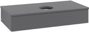 V&B Waschtischunterschrank Antao mit Frontstruktur in Anthrazit, B/T/H: 100 x 50 x 19 cm - Bild 1