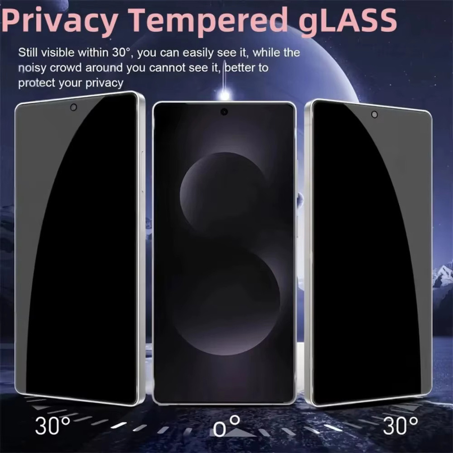 4-in-1 Anti-Spionage Displayschutzfolie und Kameralinsen-Glas Set für Samsung Galaxy S26 S25 S24 Ultra S23 S22 S21 Plus S24 S25 FE in Transparent - Bild 2