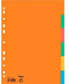 bene Register Blanko Karton DIN A4 6-teilig Multicolor Orange - Bild 1