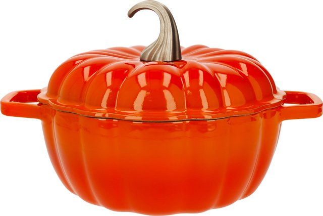 SILVERCREST Premium-Gusseisentopf Kürbis in Orange, Durchmesser: 24 cm - Bild 1