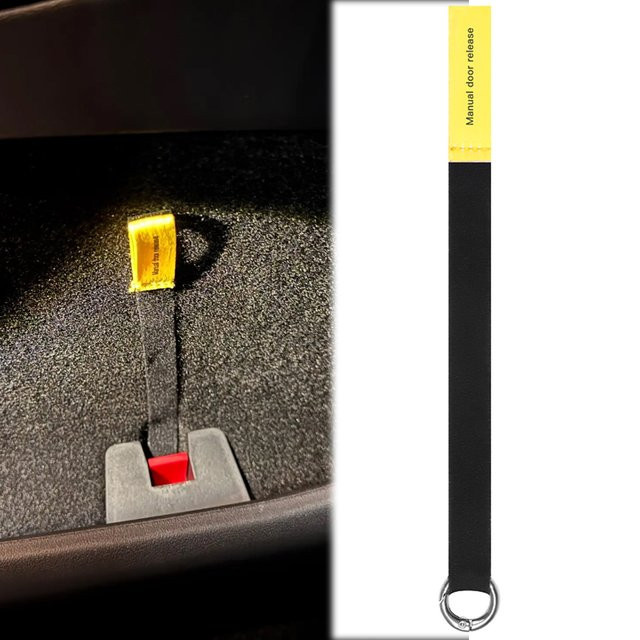 Mechanischer Heckklappen-Notfallgriff für Tesla Model Y als manueller Türöffner und Notfall-Zugknopf - Bild 1