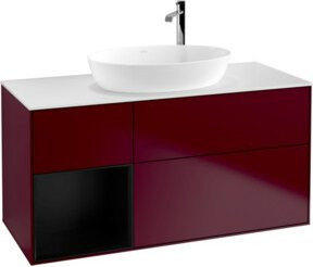 V&B Waschtischunterschrank Finion mit Wandbeleuchtung, Farbe: Weiß lackiert, B/T/H: 120 x 60,3 x 50,1 cm - Bild 1