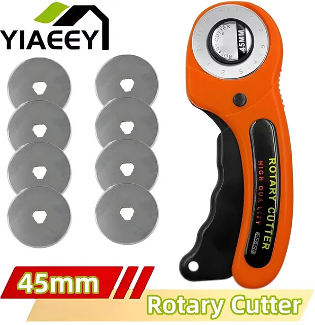 Rotary Cutter 45mm für Stoff, Papier und Quilten in Orange - Bild 1
