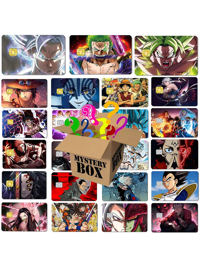 Bandai Anime Baidai Serie Kreditkarten- und Debitkarten-Matte-PVC-Folienhülle, Bunt / Mehrfarbig, 5-10 Stück - Bild 2