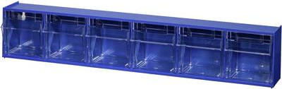 Allit VarioPlus ProFlip 6 Ablageschale Blau Rechteckig aus HIPS Polystyrol stapelbar - Bild 1