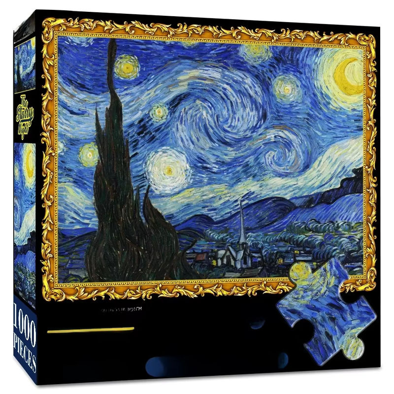 Maxrenard Puzzle Van Gogh Die Sternennacht 1000 Teile Mehrfarbig B: 68 cm, H: 49 cm - Bild 5