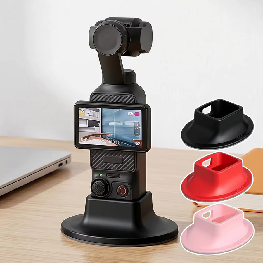 DJI Pocket 4 Silikon-Basis Rutschfester Desktop-Ständer mit Auto-Klebehalterung für deine Kamera - Bild 2