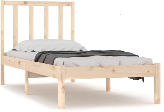 vidaXL Massivholzbett aus Kiefer in Braun mit rustikaler Optik, B/T/H: 90 x 200 cm - Bild 1