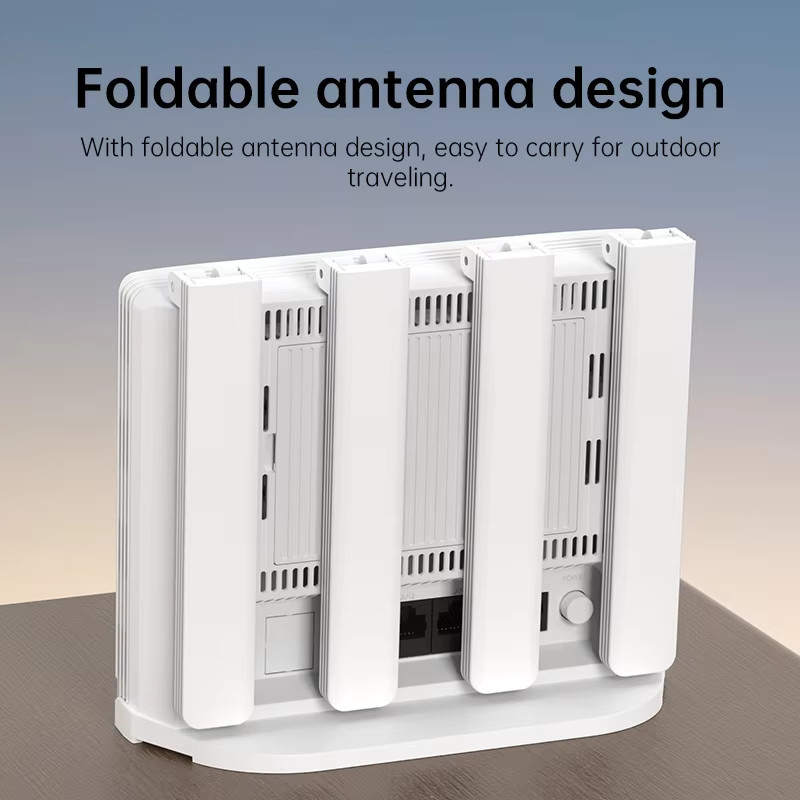 Plery R605 V2 4G LTE CAT4 WiFi6 Router mit 300Mbps, PoE DC Modem, tragbarer SIM-Karten-Hotspot mit Backup-Akku und WAN-Failover, Farbe: Weiß - Bild 6