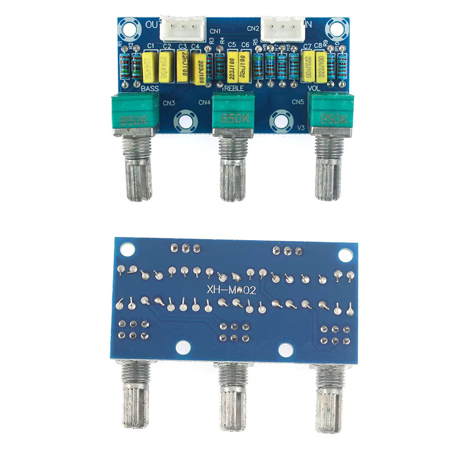 YTDMEN XH-M802 Tone Board Passiver Verstärker und Vorverstärker mit Low-High Sound-Einstellung in Blau - Bild 2