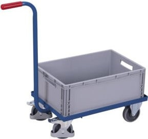 VARIOfit Griffroller mit Kunststoffkiste in Blau und Multicolour aus Stahl, B/T/H: 56,5 x 37,0 x 21,5 cm - Bild 1