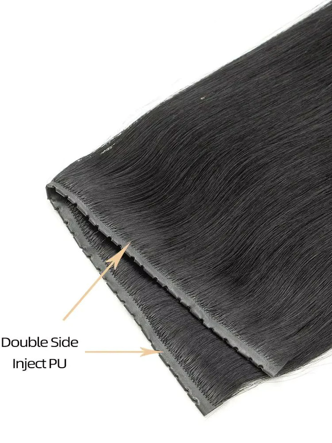 SPIKFN Unsichtbare Double Inject XO PU Skin Hole Weft Haarverlängerungen, Remy, Damen - Bild 6