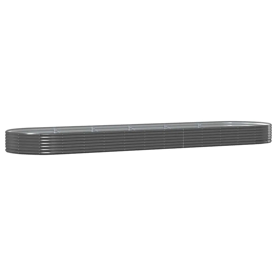 Furnicato Hochbeet aus verzinktem Stahl in Anthrazit, B: 523 cm, T: 140 cm, H: 36 cm - Bild 2