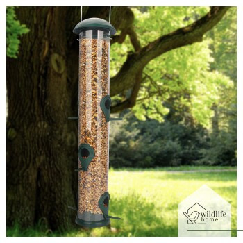 WILDLIFE HOME Vogelfuttersäule für Körnerfutter, 2er Set aus Metall und Kunststoff - Bild 3