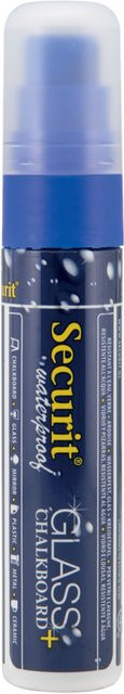 Securit Flüssigkreidemarker Waterproof mit rechteckiger Spitze 7-15 mm in Blau - Bild 1