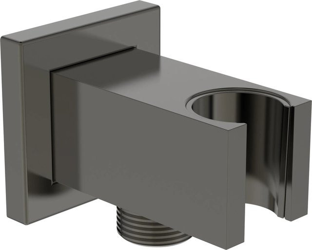 Ideal Standard Brausehalter Idealrain Atelier eckig mit Anschluss Magnetic Grey matt - Bild 1