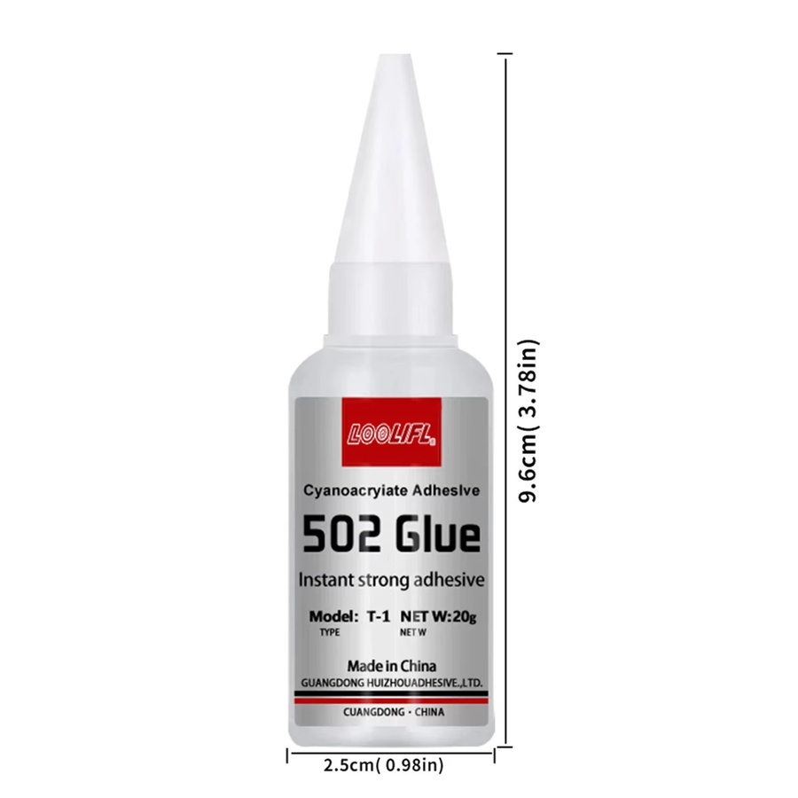 LOOLIFL Superkleber transparent, stark klebender Cyanacrylat-Klebstoff für Holz, Gummi, Leder, Kunststoff und Metall - Bild 2