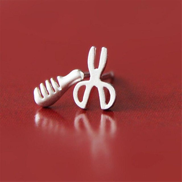 Ohrstecker Messing, Silber, Damen - Bild 1