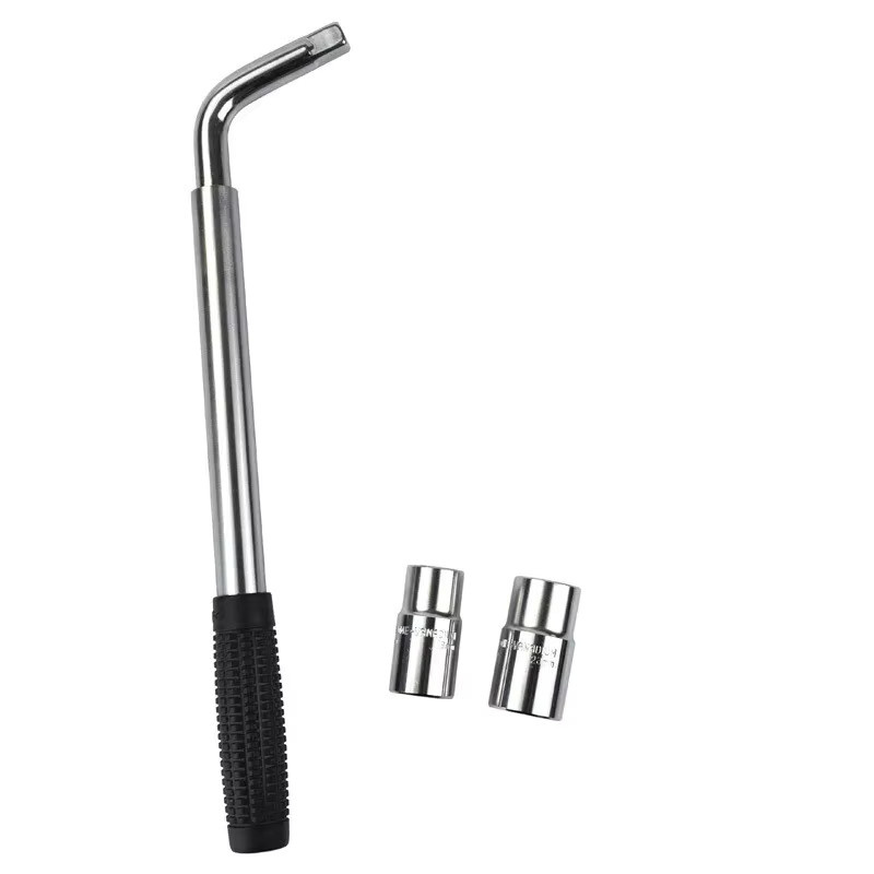 Teleskop-Radschlüssel Set mit Steckschlüsseln für die Autoreparatur in Silber, 17/19 mm und 21/23 mm - Bild 2